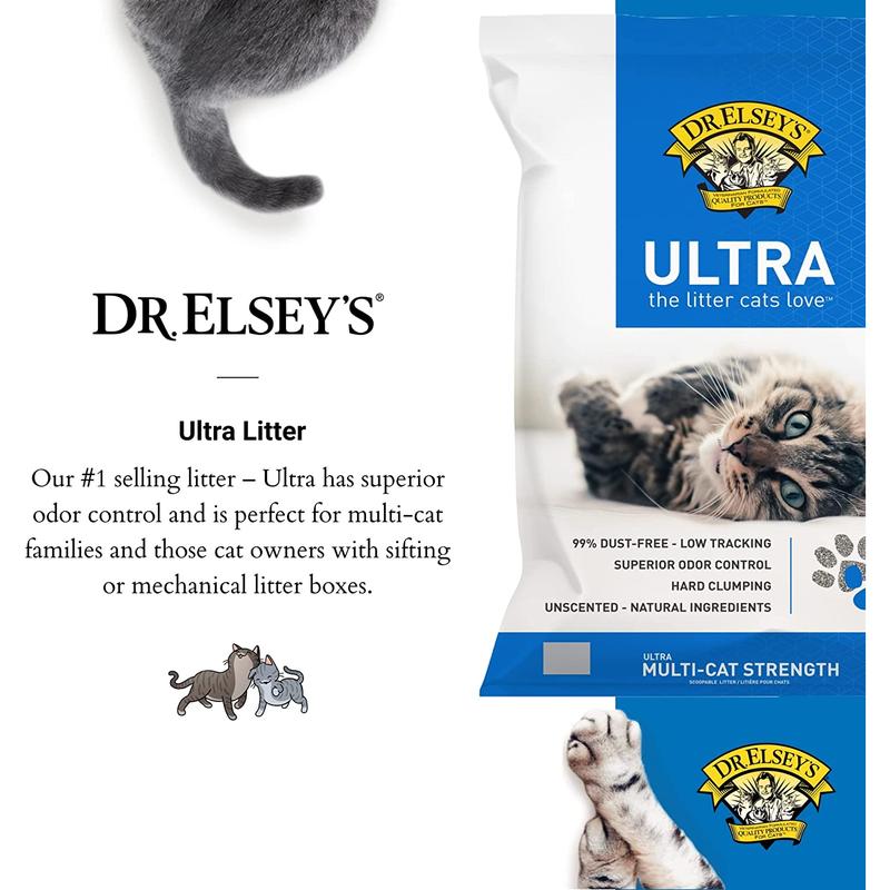 TikTok Shop Dr. Elsey S Premium Clumping Cat Litter Ultra 99.9 Dust Free Low Tracking Hard Clumping Superior Odor Control Unscented Natural Ingredients Precious Cat