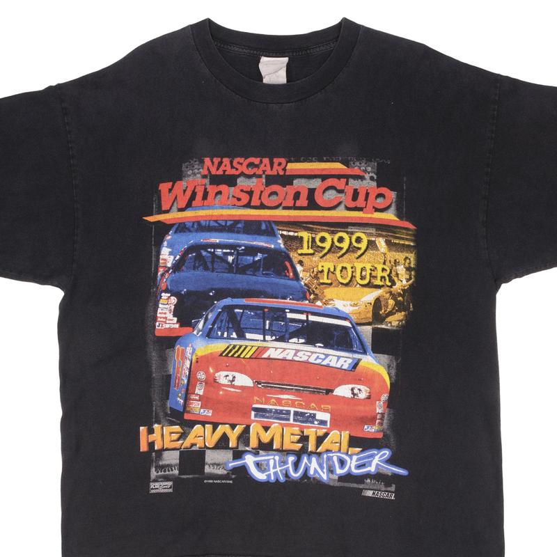 TikTok Shop: Vintage Na5c4r Winston Cup 1999 Tour Heavy Metal Thunder Tee  Shirt