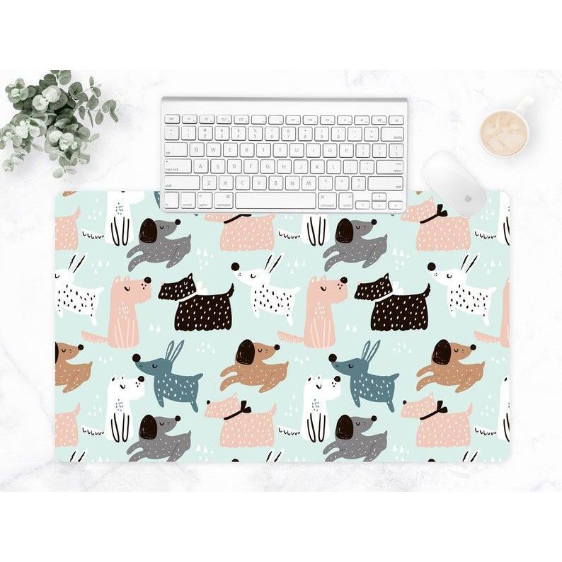 TikTok Shop Dog Desk Mat Keyboard Mat Desk Pad Tech Accessories Large Gaming Mouse Pad Mouse Pad for Desk Computer Keyboard Laptop Desk Decor Home Office