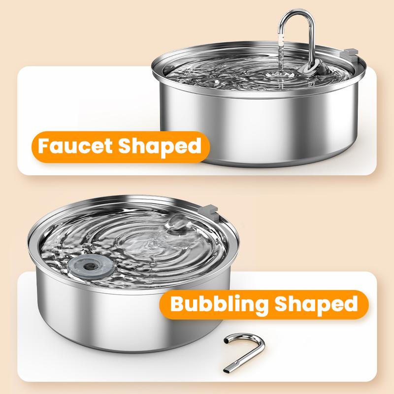 Product Introduction of oneisall Dog Water Fountain for Large Dogs with 3  Filters, 7L/230oz/1.8G Stainless Steel Dog Fountain Super Quiet with Triple Filtration,Great for Large Dogs Cats and Multi-Pet Home 11