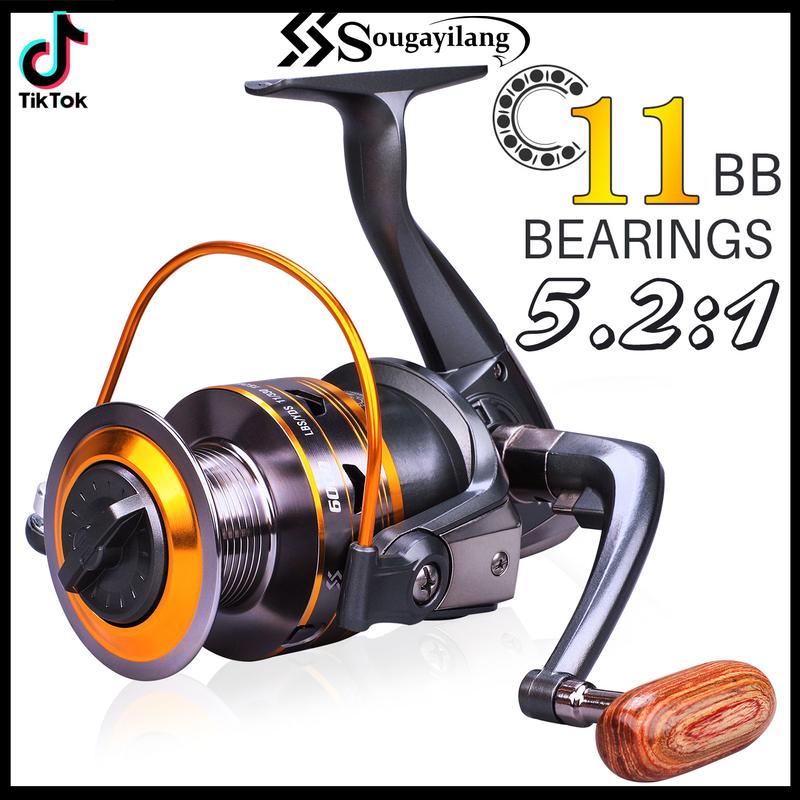 Sougayilang Spinning Fishing Reels with Left/Right Interchangeable ...