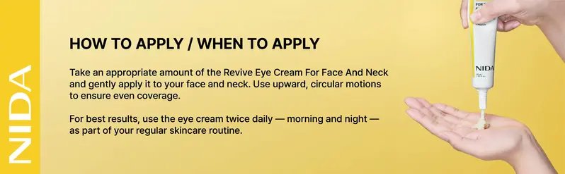 Product Introduction of NIDA Revive Eye Cream For Face And Neck (40mL) / Probiotic Solution, Retinal, Peptide / Wrinkles, Fine Lines, Aging Skin 3