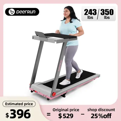 Deerrun Pink Treadmill With Incline DeerRun Z10 12% Auto Incline