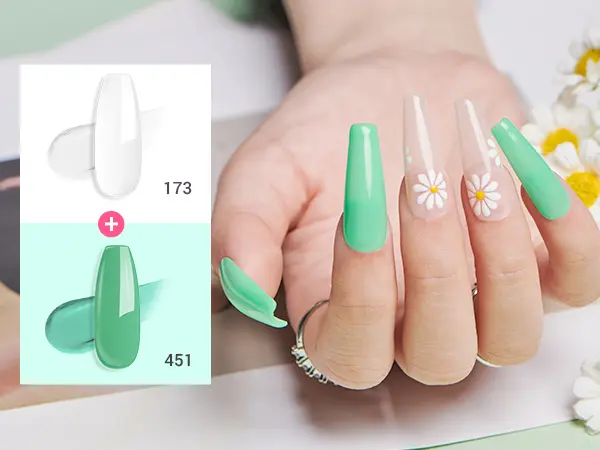 Product Introduction of AZUREBEAUTY 32 Colors + 10 Tools Dip Powder Nail Starter Kit, No UV Lamp All Season All-in-One Set, DIY Manicure at Home, Springtok Nail Care Nail Product 5
