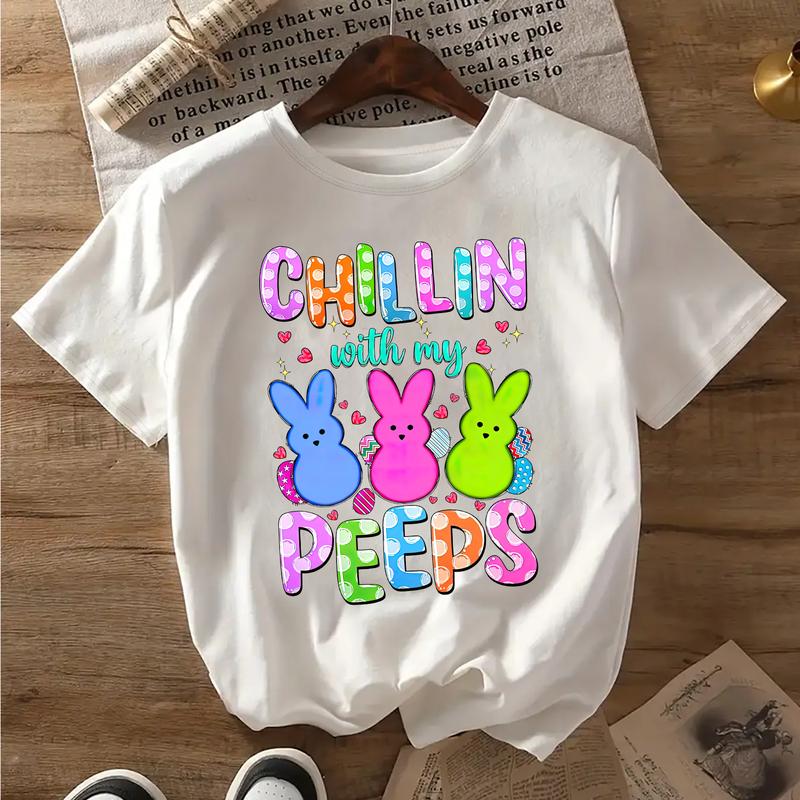 Chillin With My Peeps Easter Bunny T-Shirt Gift T-Shirt Chillin With My Peeps Easter Bunny T-Shirt Gift T-Shirt