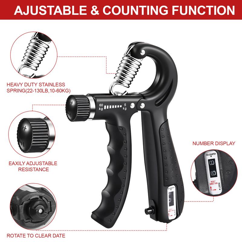 Grip Strength Trainer Kit (5 Pack), Including Finger Exerciser, Hand Grip Strengthener, Hand Extension, Stress Relief Ball, and Forearm Workout Ring 11 61194b18a34642ce825fea7923853476~tplv omjb5zjo8w resize jpeg:800:800