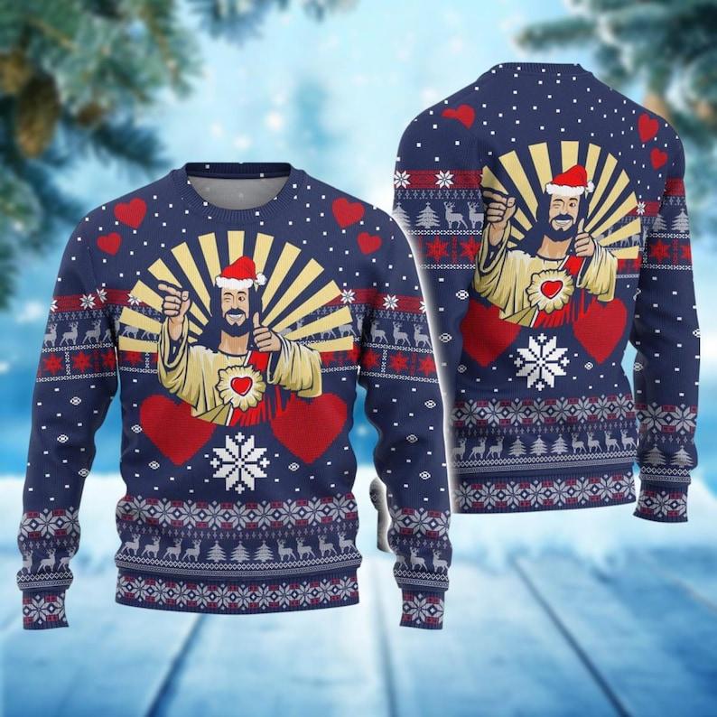 Jesus ugly sweater best sale