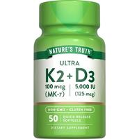 Vitamin K2 100mcg + D3 5000IU | 50 Softgels