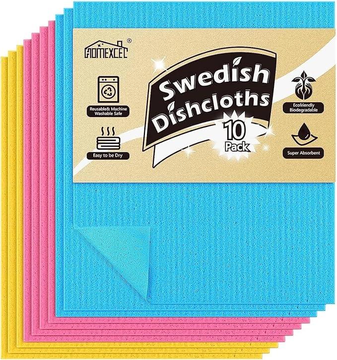 Super Absorbent Made from wood pulp fibers, Swedish dish cloth