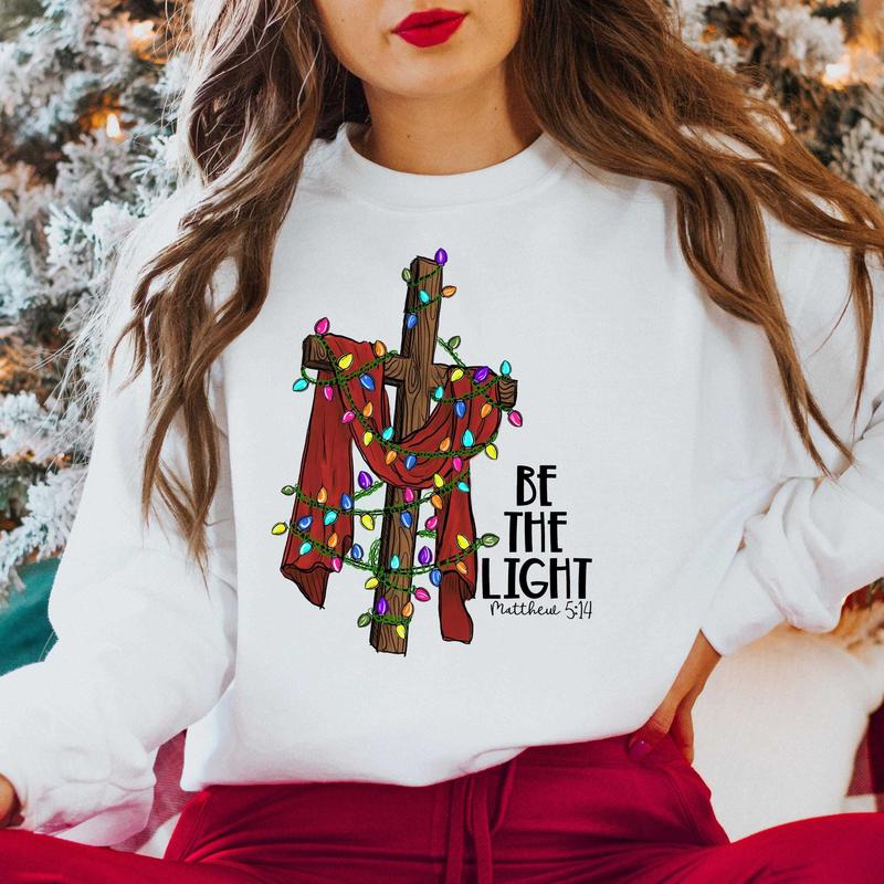 Be The Light Christmas Bible Verse Hoodie Be The Light Christmas Bible Verse Hoodie