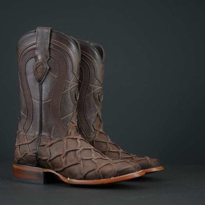 080 Pirarucu Choco Cafe Jumbo Print Botas Vaqueras de Mexico Western ...