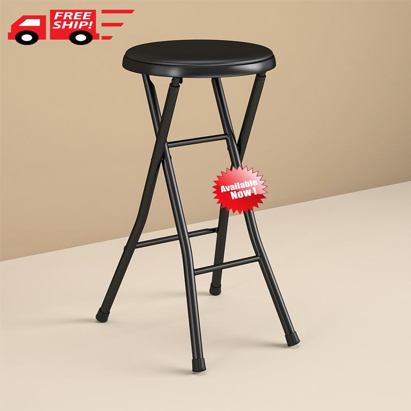 TikTok Shop M.a.i.n.s.t.a.y.s. Folding Metal Stool Black