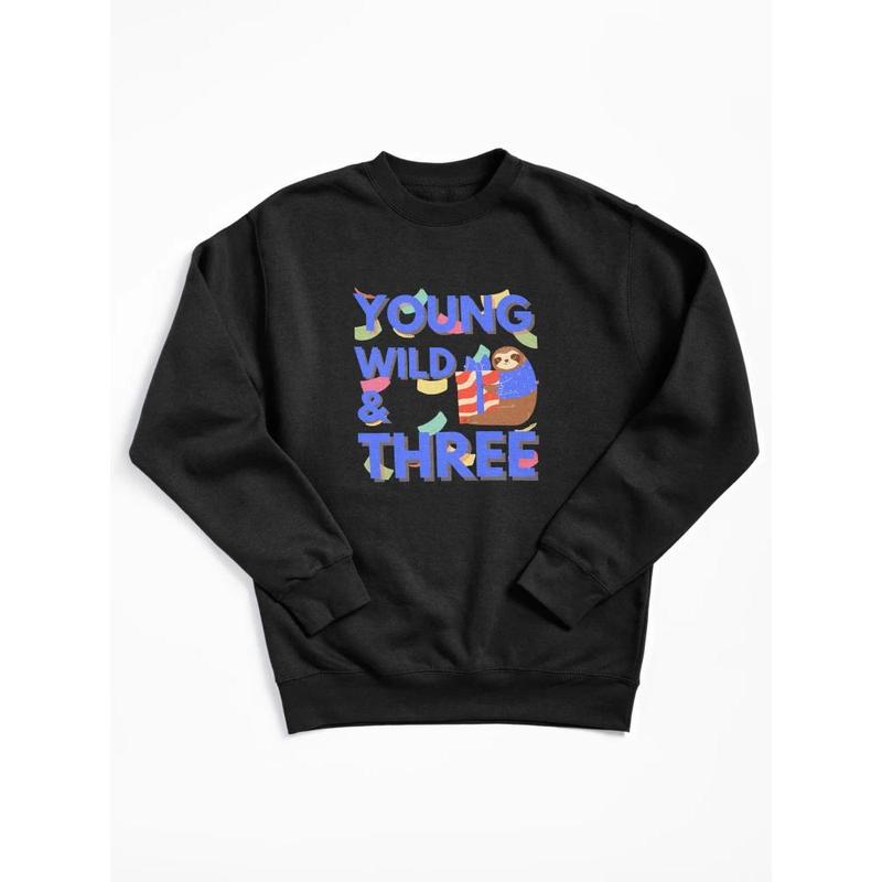 Young Wild And Three Gift Birthday T-Shirt Young Wild And Three Gift Birthday T-Shirt
