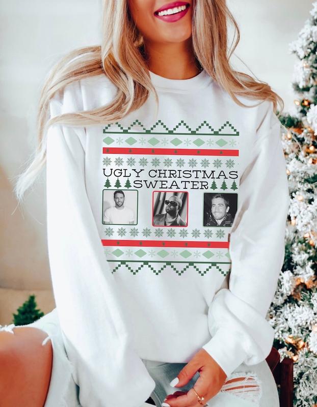 TikTok Shop Trendy Ugly Christmas Sweater Pop Culture Christmas Sweatshirt Funny Xmas Crewneck Scooter The Scarf Eras Merch