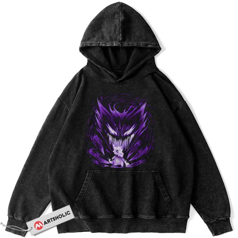 TikTok Shop Cubone Vs Haunter Hoodie Pokemon Hoodie Pkm Hoodie Anime Hoodie Vintage Hoodie Sweatshirt Hoodie Comfort Cotton
