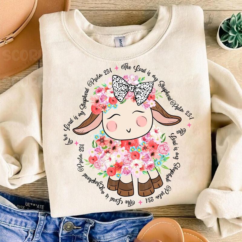 The Lord is My Shepherd Easter Childrens Shirt The Lord is My Shepherd Easter Childrens Shirt