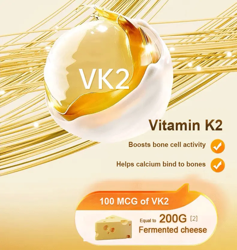 Product Introduction of Deal Supplement Vitamin D3+K2 | Immune Support | Bone Health | 250 Veggie Softgels Healthcare Dietary 9