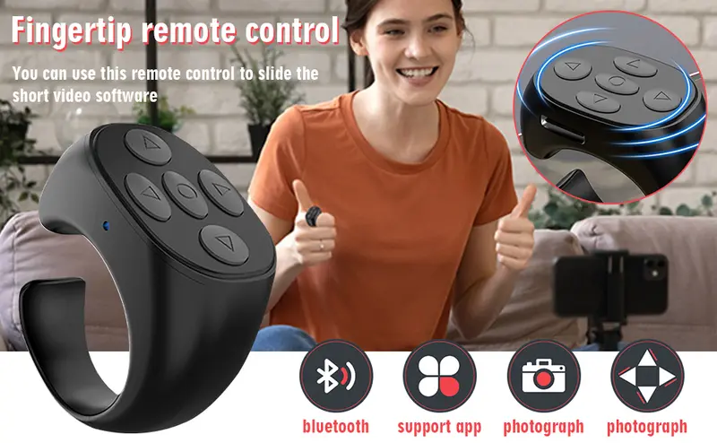 Scrolling Ring For Iphone TikTok Scrolling Ring Bluetooth Remote