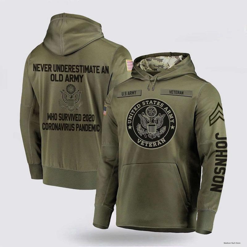 TikTok Shop Us Army Hoodie Custom Name Rank United States Army Veteran Hoodie Army Veteran Hoodies