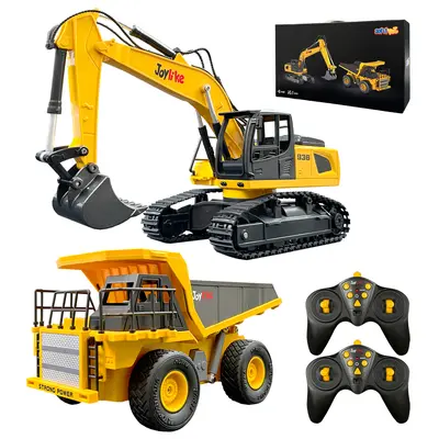 Amazing tech depot yellow fundamentalist ride on excavator