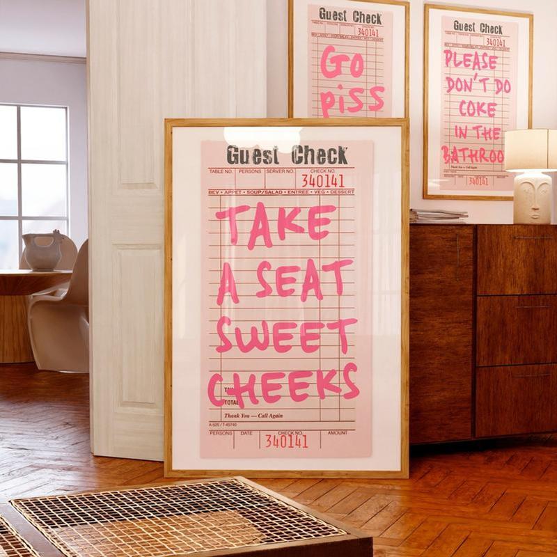 3 Color Options - Take A Seat Sweet Cheeks sign, Funny Bathroom ...
