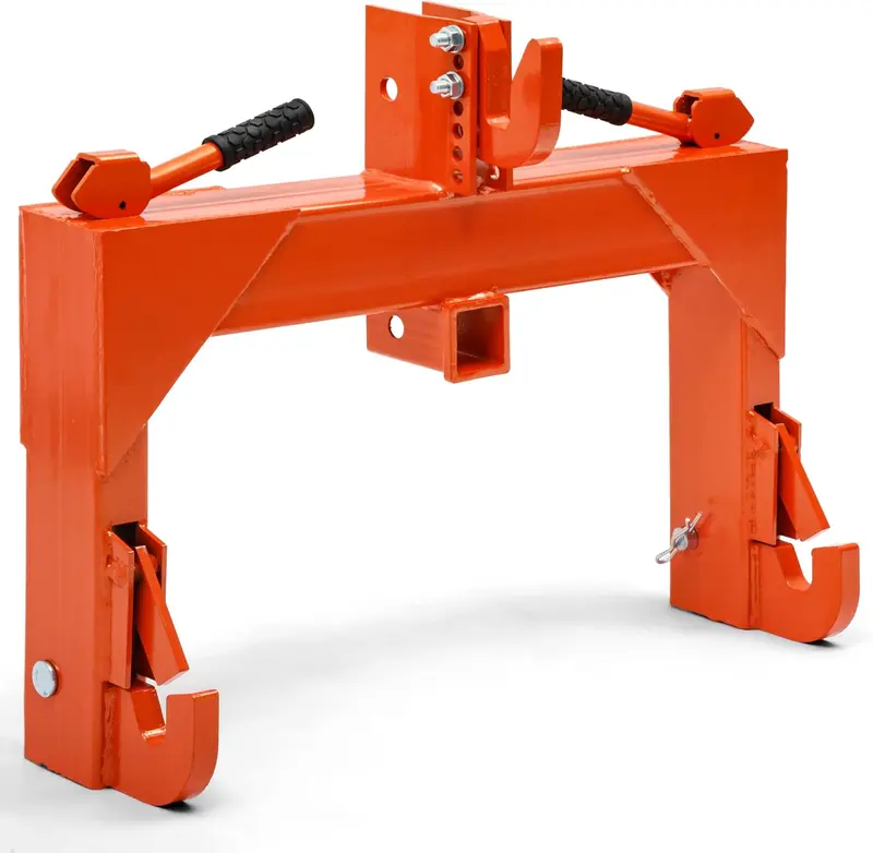 Product Introduction of YITAMOTOR 3 Point Quick Hitch Attachment for Category 1 Tractors. 3000LBS Heavy Duty 3 Pt Tractor Hitch with 2" Receiver. Adjustable 5 Level Bolt for Farm & Ranch Equipment 6