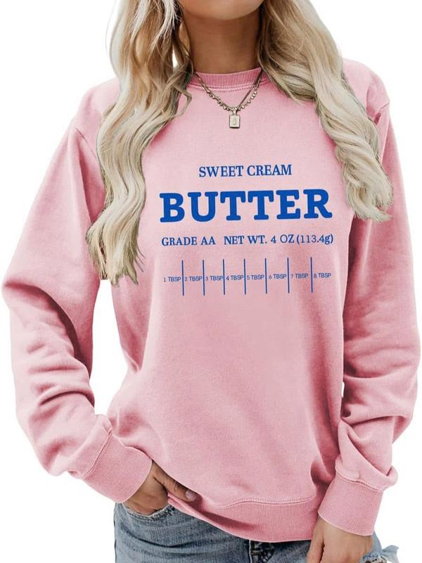 Butter Sweatshirt Casual Crewneck For Women