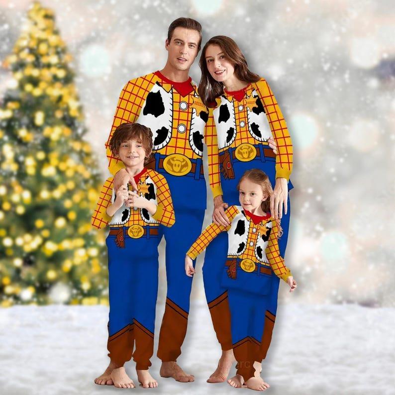 TikTok Shop Christmas Toy Story Pajamas Set Toy Story Matching Family Pajamas Set Toy Story Halloween Pajamas Toy Story Shirt Pant Set Woody Pajamas