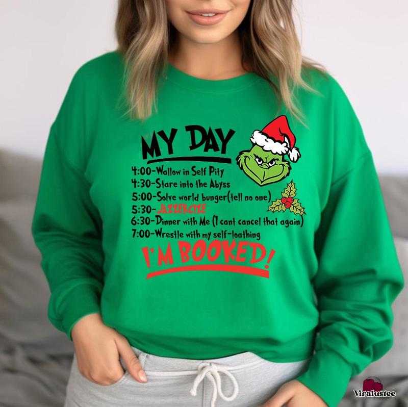 Grinch schedule sweatshirt best sale