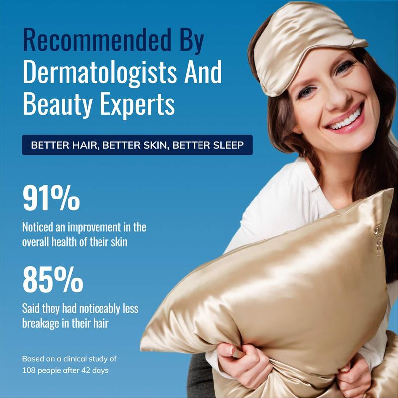 Blissy Silk Pillowcase - 100% Pure Mulberry Silk - Improve Your Hair, Skin and Health While You Sleep! - The Only Award Winning & Dermatologist Approved Silk Pillowcase 6