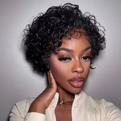 Short Curly Wigs for Black Women Short Hair Pixie Cut Wig Bob buy Wolf Cut