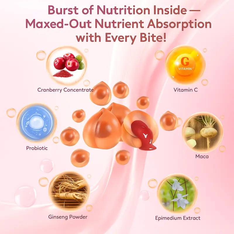 Product Introduction of Boost Beacon Women's Probiotic Gummies for Feminine Health | Cranberry Gummies for pH Balance & UTI Prevention | Vitamin C | Hormonal Support | 60ct Supplement Natural 19