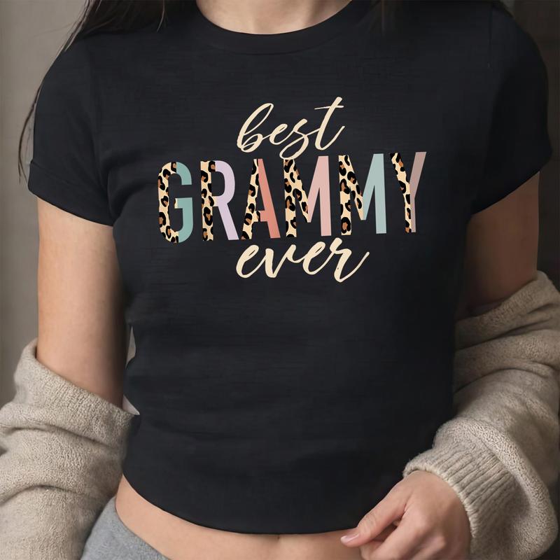 Mother's Day Easter Gifts For Gammy Leopard Print Bunny T-Shirt Mother's Day Easter Gifts For Gammy Leopard Print Bunny T-Shirt
