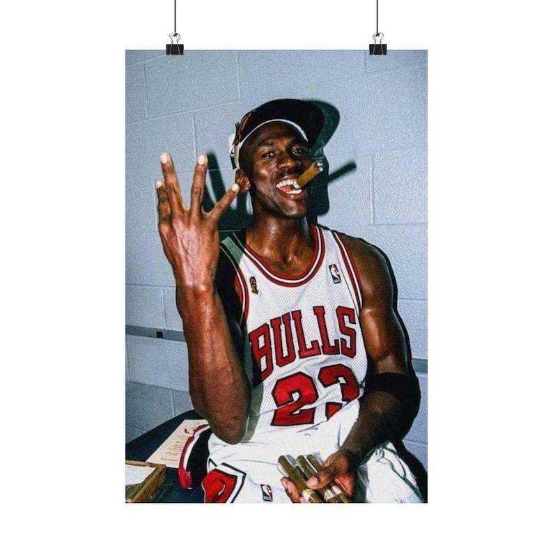 TikTok Shop Michael Jordan Iconic Bulls Championship Locker room photo Poste r