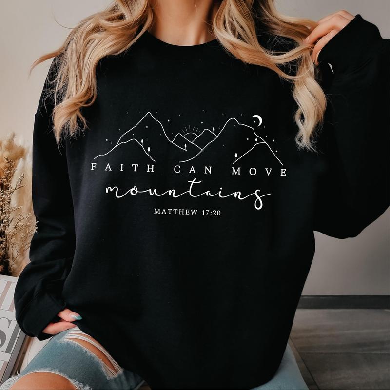 Faith Can Move Mountains Shirt Bible Verse Tee Faith Can Move Mountains Shirt Bible Verse Tee