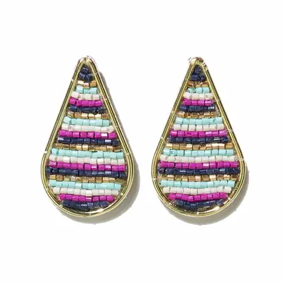 Ink & Alloy Zoe Horizontal Striped Earrings Ink & Alloy Zoe Horizontal Striped Earrings