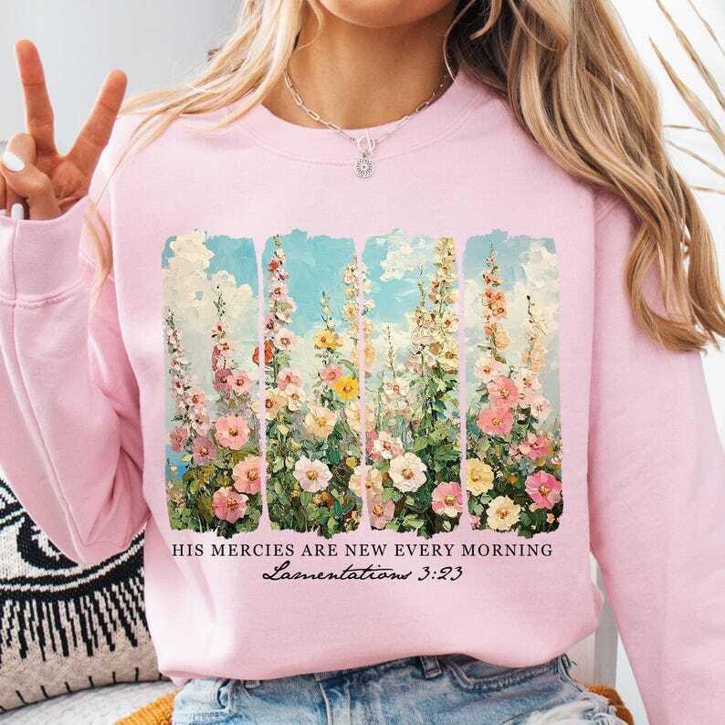 New Mercies Every Morning Boho Christian Hoodie New Mercies Every Morning Boho Christian Hoodie