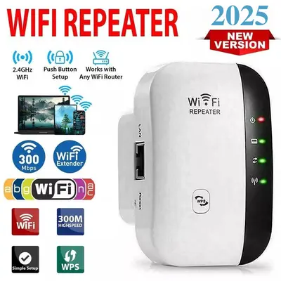 Repetidor De Señal Wifi WiFi Extender Signal Booster - Covers 6000 Sq.ft, 60 Devices With Ethernet Port, Easy Setup WiFi Signal Booster For Large Homes