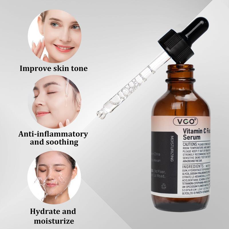 TikTok Shop: VGO 92% Snail Mucin Facial Moisturiser & Vitamin C And Vitamin  E Serum - 30ml/60ml Facial Serum Set Daily Cleanser Skincare Reduce Fine  Lines Moisturising Cleanser Moisturising Moisturising Skincare Moisturising