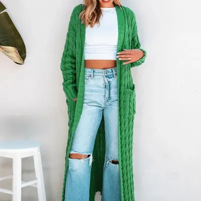 Chunky knit duster cardigan best sale