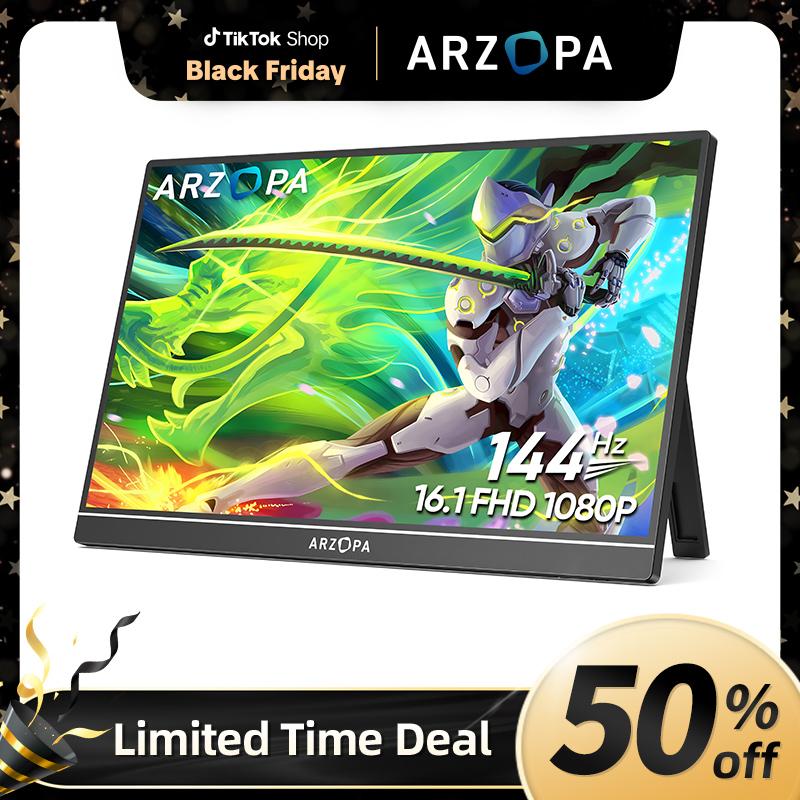 ARZOPA 16.1“ 144Hz Portable Gaming Monitor 100% sRGB 1080P FHD - TikTok ...