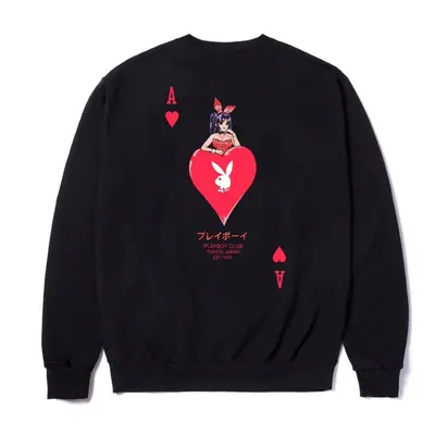 Crew Neck Ace Of Hearts Sweatshirt Ace Of Hearts Hoodie On Sale