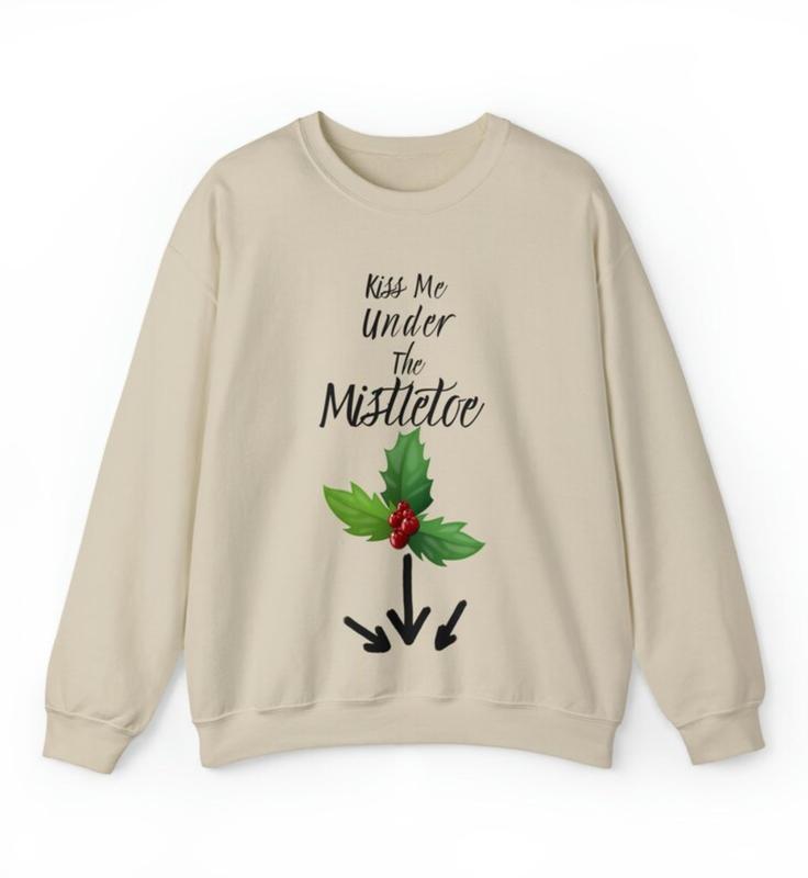 Ugly christmas sweater kiss me under the mistletoe hotsell