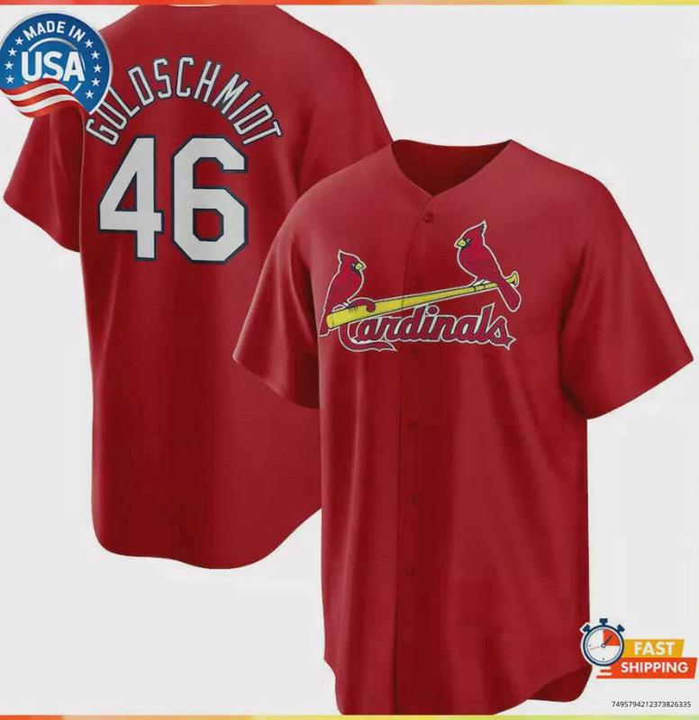 TikTok Shop Number 46 Paul Goldschmidt St. Louis Cardy.nals Baseball Jersey 3D Printed jersey