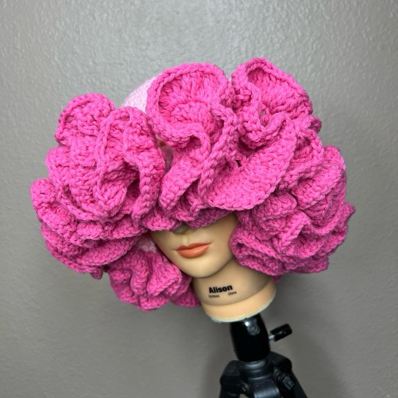 Pink Ruffle Hat - Full Ruffles - TikTok Shop
