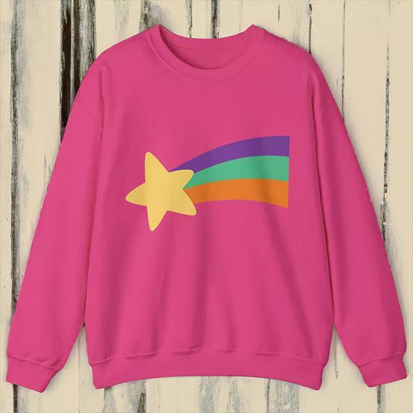 TikTok Shop Gildan Gravity Falls Mabel Sweater Mabel Shooting Star Sweatshirt Graphic Unisex Sweatshirt Full Color Sweatshirt For Men For Women Sweatshirt Hoodie Comfort Colors