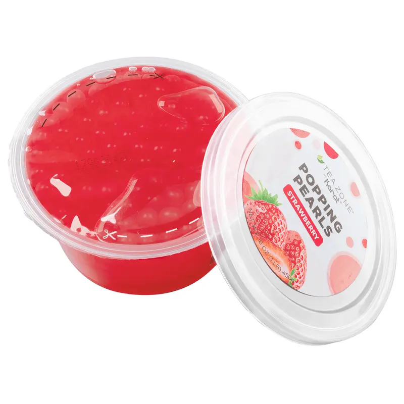 Tea Zone Popping Boba Pearls (1 lbs) - Perfect for Boba tea Beverages, Sweets, Ice Cream Toppings 1