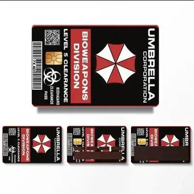 Resident Evil Umbrella Corporation ID Badges - Set Mit 2 Ausweisen Bioweapons Division