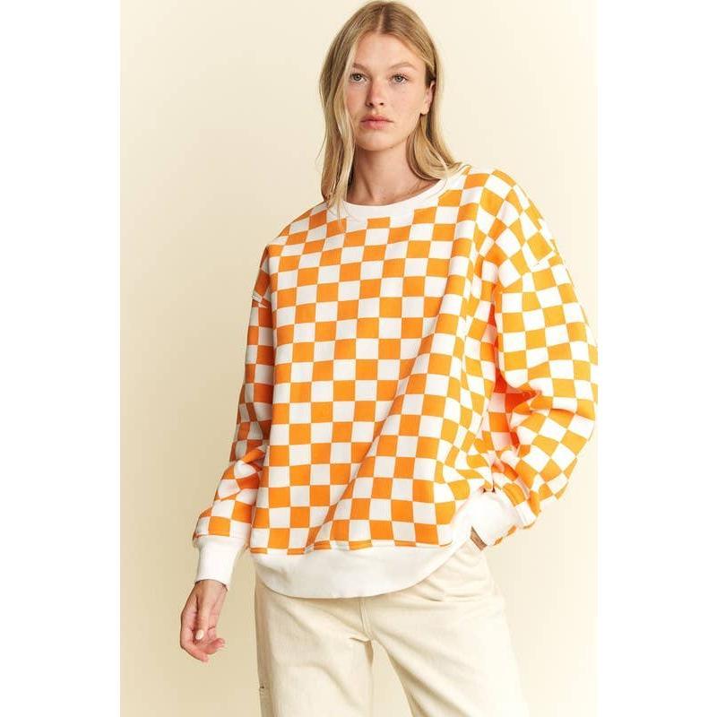 Shops checkerboard pullover