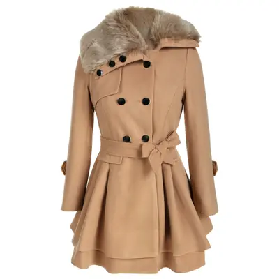 Zeagoo Women's Double-Breasted Trench Coat With Belt - Long, Classic Style For Fall & Winter